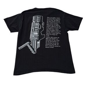 Jinx Men's Gaming DOOM BFG Double Sided Graphic T Shirt Size Size M 19 x 25